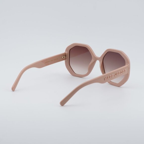 Marc Jacobs MARC 659/S 035J HA Sunglasses Pink Geometric Frame, Brown Lenses main image 4